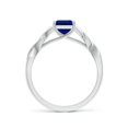 thumbnail image 2 of ANGARA Lab Grown 1.65 Ct Blue Sapphire Celtic Knot Engagement Ring for Women in 14K White Gold (Size-8x6mm) | September Birthstone, Anniversary, Jewelry Gift for Women | Lab-Grown Blue Sapphire Ring, 2 of 8