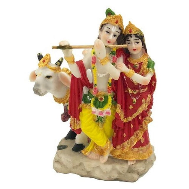Krishna, Radha & Nandi Figurine