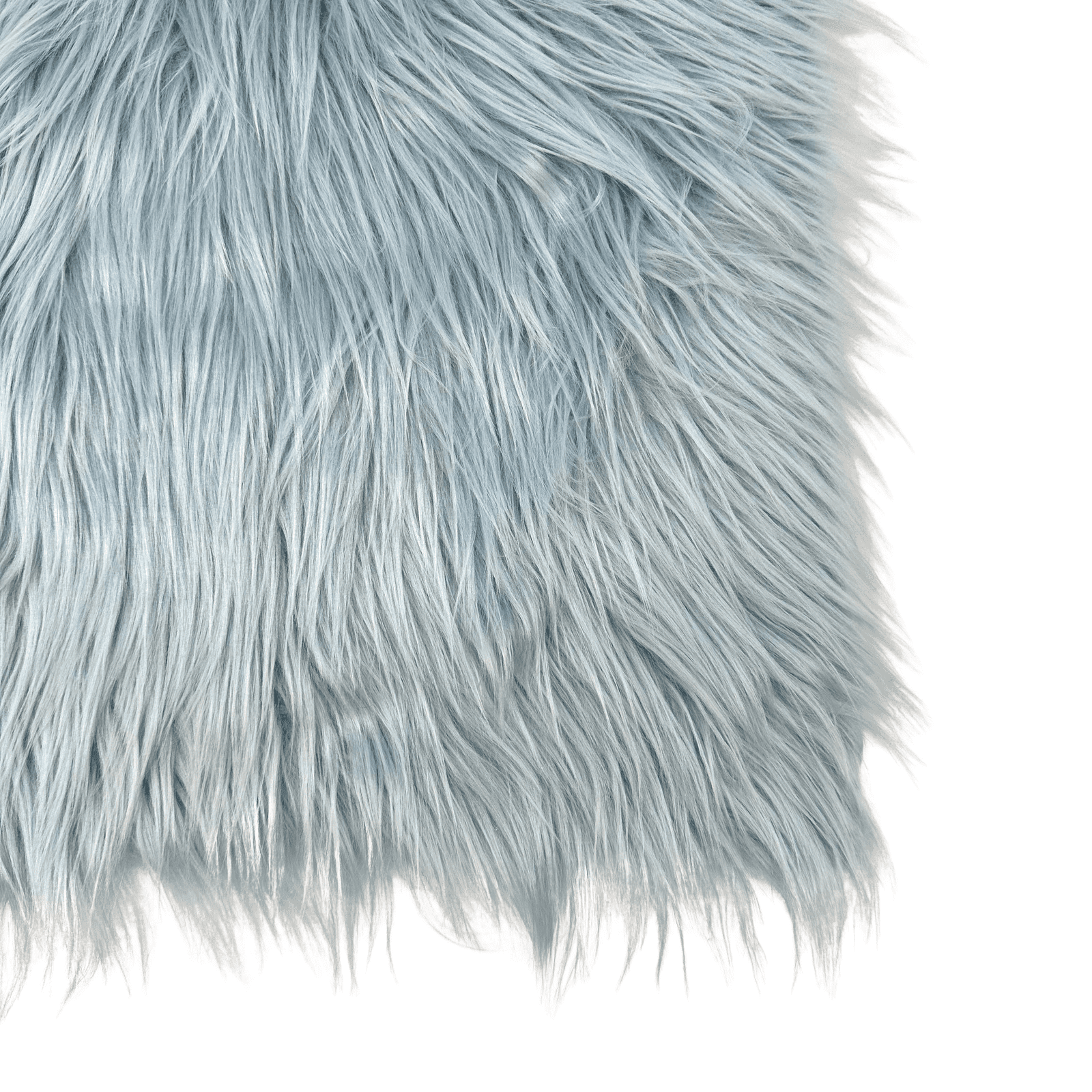 Ice Fabrics Faux Fur Fabric Squares - 10x10 Inches Pre-Cut Craft Fur Fabric - Shaggy Mohair Fabric for Costumes, Apparel, Rugs, Pillows, Decorations and More - Baby Blue Fur Fabric