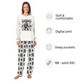 thumbnail image 2 of Slapsquatch Bigfoot Hockey Matching Family Christmas Pajamas With Dog, Beige Sasquatch Holiday PJs, Plus Sizes, With Pockets, 2 of 7