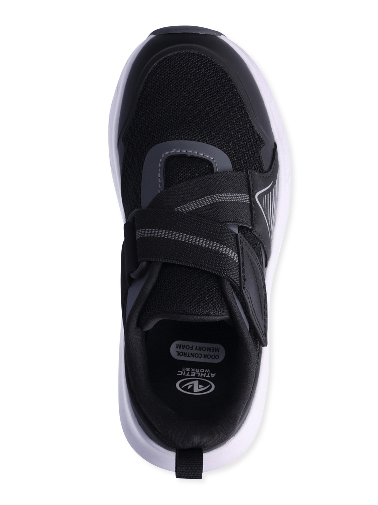 Athletic Works Boys Z-Strap Athletic Sneakers, Black photo 5