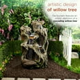 thumbnail image 3 of Alpine Corporation Cascading Willow Tree Fountain with LED Lights, 3 of 12