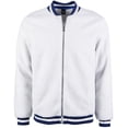 thumbnail image 1 of Ideology Veste en Molleton Côtelé à Rayures pour Homme, Gris, Grand, 1 of 3