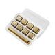 thumbnail image 1 of Cubitos de hielo de acero inoxidable, piedras para whisky con bandeja, piedras para enfriar jugo de vino, para bebidas de whisky, café y otras bebidas 8 Oro con Clip, 1 of 8
