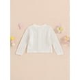 thumbnail image 4 of GXFC Toddler Baby Girls Fall Knitted Closure Cardigan Infant Girls Long Sleeve Button Down Sweater Tops Newborn Girls Casual Warm Fall Winter Top Clothes 0-3T, 4 of 8