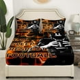 thumbnail image 2 of Erosebridal Rugby Lover Fitted Sheet Twin, Soccer Player Bedding Set Twin Size, Honeycomb Gemoetric Decor（No Top Sheet）, 2 of 6