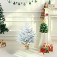 thumbnail image 7 of Mini Christmas Tree 23.62inch Artificial Christmas Tree With Lights Small Desktop Christmas Tree Light Up Battery Operated Snow Flocking Xmas Pine Tree For Holiday Indoor Decoration Gift, 7 of 7