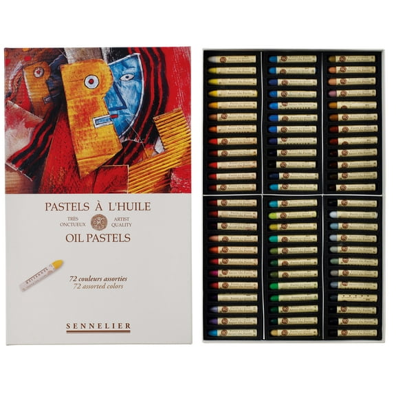 Sennelier Oil Pastel Set, 72-Color Cardboard Set