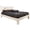 Cal King:94 in. L x 76 in. W x 47 in. H (196 lbs.), variant on Homestead Collection Queen Platform Bed w/ Laser Engraved Bear Design, Clear Lacquer Finish