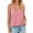 Pink, variant on Women Solid Color Cami Deep V Neck Spaghetti Strap Tank Top