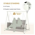 thumbnail image 6 of Metal Swing Stand - Heavy Duty 660 LBS Capacity - Outdoor Swing Frame for Porch, Patio, Lawn - White, 6 of 9