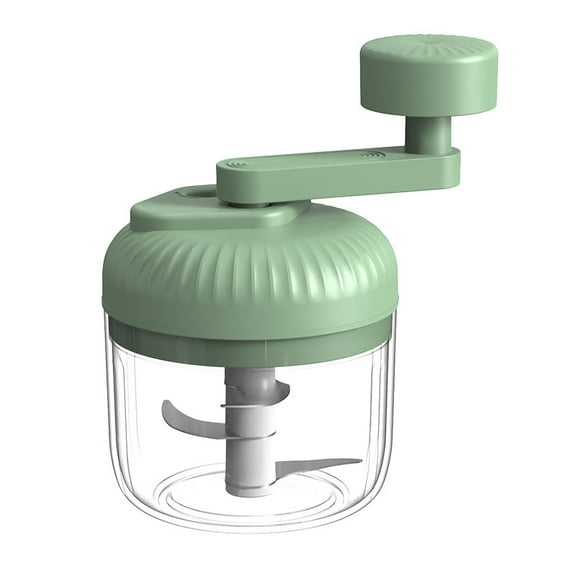 Mini Hand Crank Vegetable Chopper, Handheld Food Chopper, Garlic Chopper, Quick Manual Vegetable Processor for Onion, Garlic, Salad, Salsa, Fruit,(green)