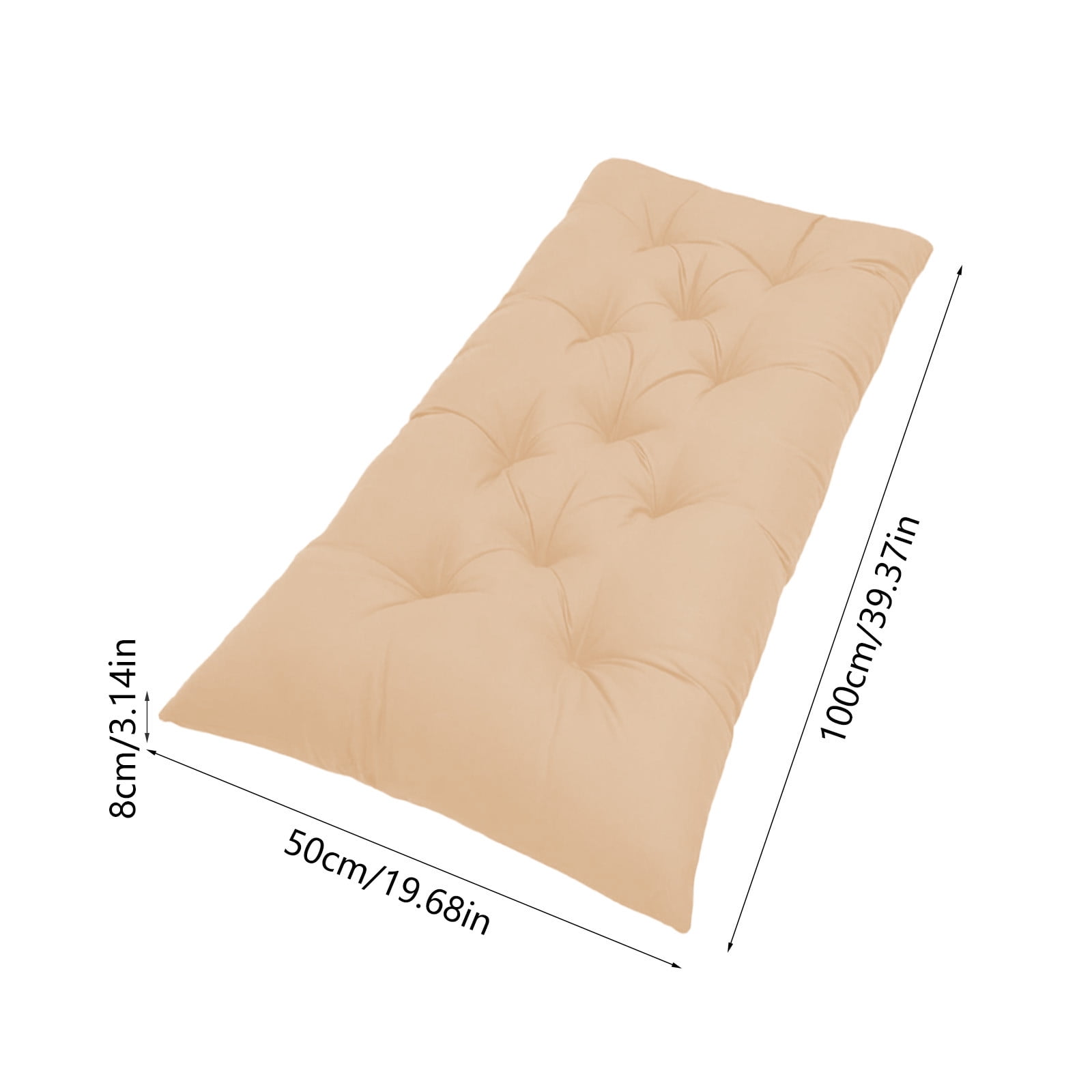 Patio Chair Cushion, Swing Bench Pad, Outdoor Furniture Replacement Seat, Polyester Watertight Cushion for Garden, Porch, One Piece