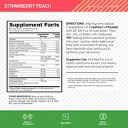 Optimum Nutrition Creatine Monohydrate Plus Powder, Strawberry Peach Flavored Creatine Performance Blend, with Electrolytes for Hydration, Added Vitamins, 40 Servings, 360 Grams (Packaging May Vary)