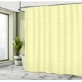 thumbnail image 5 of Ambesonne Geometric Shower Curtain, Yellow Squares and Motifs, 69"Wx75"L, Yellow and White, 5 of 5