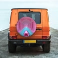 thumbnail image 5 of Goofa Pink Shark Pool Fantasy Pattern Universal Tire Cover for Jeep, SUV, Truck, and Trailer – Waterproof, UV-Resistant,Easy to Install, Fits 14"-17" Tires-15 inch, 5 of 5