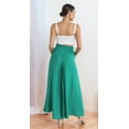 thumbnail image 4 of Pantalones Casuales para Mujer, con Cintura Elástica y Pierna , con Bolsillos. Verde L, 4 of 9