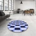 thumbnail image 4 of Ahgly Company Machine Washable Indoor Round Transitional Blue Area Rugs, 8' Round, 4 of 7