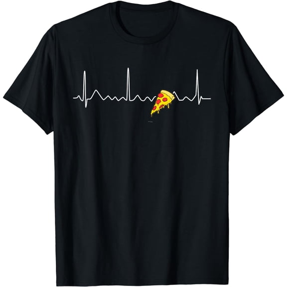 Pizza Heartbeat Tee Funny Gifts For Pizza Lovers T-Shirt