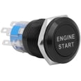 thumbnail image 1 of ZOUSSIQI DC 12V LED Car Engine Start Stop Push Button Switch Ignition Starter Switch Universal Metal Press LED Push Button Switch White(Black) CA919-42472, 1 of 6