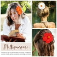 thumbnail image 2 of 3 pinzas de flores de plumeria hawaianas, pasadores hawaianos para el pelo para fiestas en la playa, horquillas de flores tropicales artificiales para el pelo de boda, accesorios para el pelo., 2 of 4