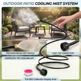 thumbnail image 2 of Upgraded Misters for Outside Patio, 3-Way Fine-Mist Leak-Proof Hose Mister Misting System, 6FT Patio Mister for Cooling Outdoor,Mist Stand for Greenhouse Chicken Dog Pool Trampoline, 2 of 7