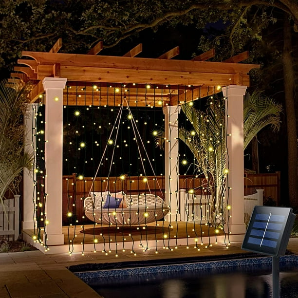 Solar Curtain Lights for Bedroom Parties Wedding 6.6ft x 6.6ft 8
