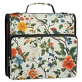 thumbnail image 5 of FORMRS Zipper Binder with Shoulder Strap 2-inch Ring 500 Sheet Capacity File Bag, Light Green Floral Pattern, 5 of 5