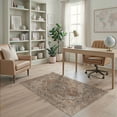 thumbnail image 2 of ODIKA 4'x6' Washable Area Rug Entryway Boho Distressed Vintage Lattice Border Southwestern for Dorm Room, Small Living Stain Resistant Low Profile, Easy Care, 2 of 7