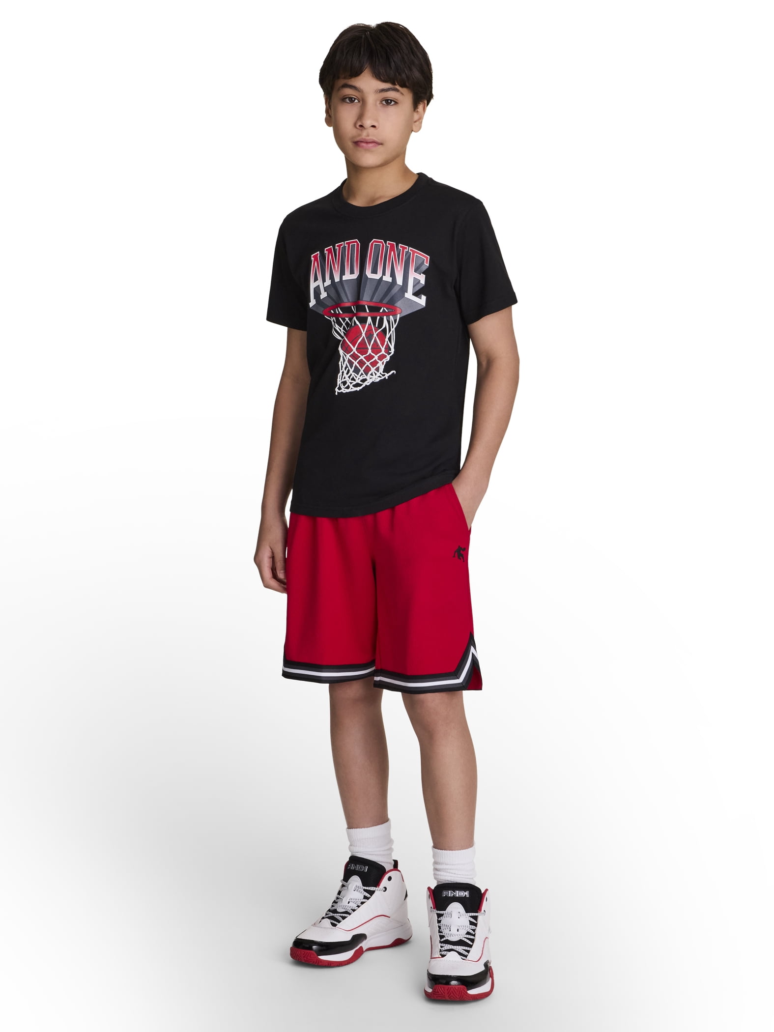 AND1 Boy’s Short Sleeve Graphic T-Shirt, Sizes 4-18