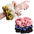 thumbnail image 1 of Scrunchies CEELGON Big Real Silk para mujer, 16 cm, paquete de 6, 1 of 6