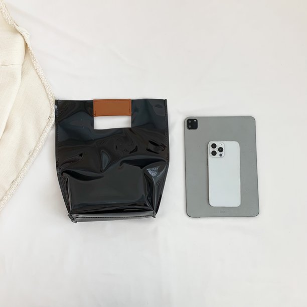 Bolsas Transparentes Bolsos transparentes para mujer Bolsos de almacenamiento de embrague de playa de PVC transparente simple (negro) Ndcxsfigh Para Estrenar