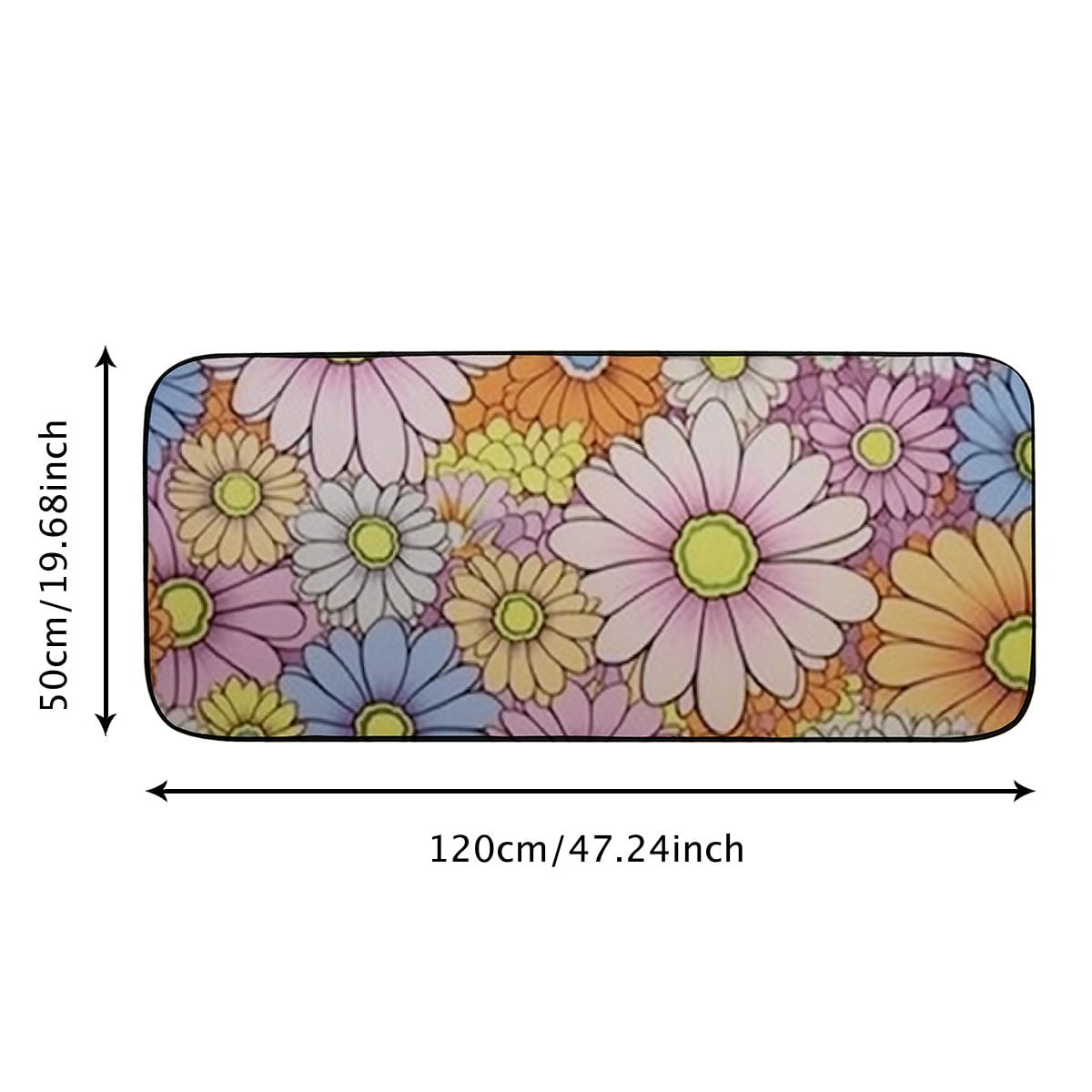 Qinduosi Decorative Door Mat, Door Mat with Non-Slip Rubber Backing, Easy Cleaning, Traps Dirt, for Entry, Patio, Garage 19.68*47.24 in