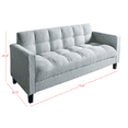 thumbnail image 7 of Home Design Vernal 2-Piece Upholstered Square Arm Living Room Furniture Set with Loveseat and Sofa, Delift, 7 of 7