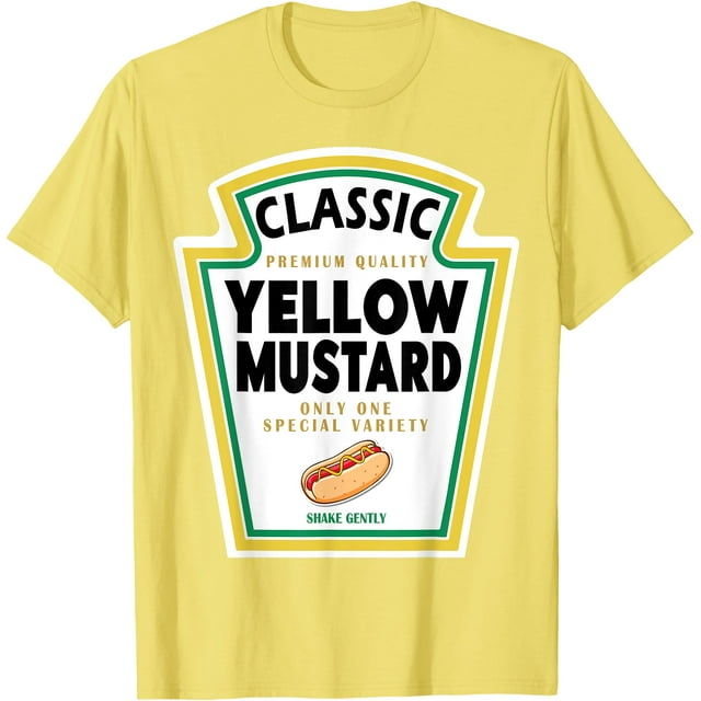 Costume de Moutarde Jaune DIY Halloween T-Shirt Assorti - comme sur l'Image - TG