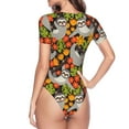 thumbnail image 4 of Easygdp Sloth on the Branch Women's One-Piece Swimsuit Slim Fit Crew Neck Bodysuit Athletic Swimwear with Concealed Buckle - Medium, 4 of 9