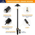 thumbnail image 7 of Gardenreet Brass Pathway Lights Black, Low Voltage LED Landscape Path Lights, 12V Outdoor Waterproof Landscape Lighting(Hat) for Walkway Garden Yard with 3W 2700K LED G4 Bulb(4 Pack), 7 of 7