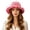 Red, variant on jiaxiM Packable Straw Bucket Hat for Women Elegant Wide Brim Sun Hat with Dip-Dye and Lace Ruffle, Handmade Visor for Beach, Travel and Outdoor Events