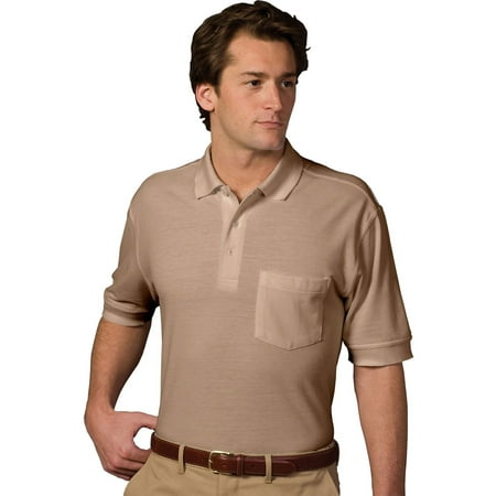 - Ed Garments Big And Tall Short Sleeve Pique Polo Pocket Shirt, TAN, 4XLT
