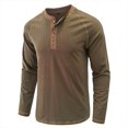 thumbnail image 3 of VJATTWR Men's T-Shirts Solid Color Crewneck Long Sleeve T-Shirts Homewear Pajamas Tops Black M, 3 of 5