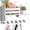 White, variant on Key and Mail Holder for Wall, Mail Organizer Wall Mount with 6 Hooks and Storage Drawer, Wooden Key Rack Hanger with Shelf for Entryway and Home Decor