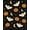 Black, Pattern 4, variant on ODIKA 9'x12' Washable Area Rug Black Orange Festive Halloween Themed Design Charming Ghosts, Playful Pumpkins, for Great Room, Indoor Concept, Large Living Low Pile, Flatwoven