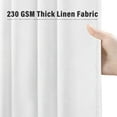 thumbnail image 3 of NixiYa White Shower Curtain Linen Farmhouse Shower Curtain for Bathroom,72"x72", 3 of 8
