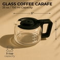 thumbnail image 3 of Kaffe 5-Cup Universal Replacement Coffee Carafe – Durable Glass, Compatible with Most Coffee Makers, 3 of 7