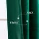 thumbnail image 4 of Cortinas RYB HOME de terciopelo verde esmeralda, 213 x 213 cm, 2 paneles, 4 of 6