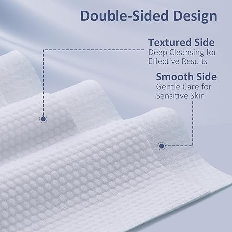 Ourmed Life 100Ct Dry Disposable Face Towels Cleansing Wipes for Face Sensitive Skin Washcloths 7.8" x 7.8"