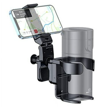 WixGear Stroller Cup Holder with Phone Stand Holder, Bike Cup Holder, 2-in-1 Universal Cup Phone Holder for Stroller, Bike, Wheelchair, Walker, Scooter, (with New Phone Stand)