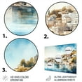 thumbnail image 3 of Designart "Mediterranean Seaside s Blue Charm" Modern Landscape Beach Metal Art Living Room, 3 of 5