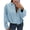 Sky blue, variant on Long Sleeved Women Spring Fall Faux Suede Bomber Jackets Turn-down Collar Casual Lapel Zipper Jacket