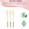 thumbnail image 4 of Smarty 8.8" Shiny Gold Moderno Disposable Plastic Dinner Knives 240ct, 4 of 4